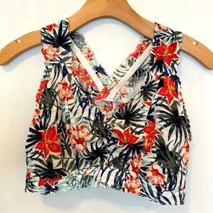 Cacique Racerback Bralette 14/16 tropical pattern